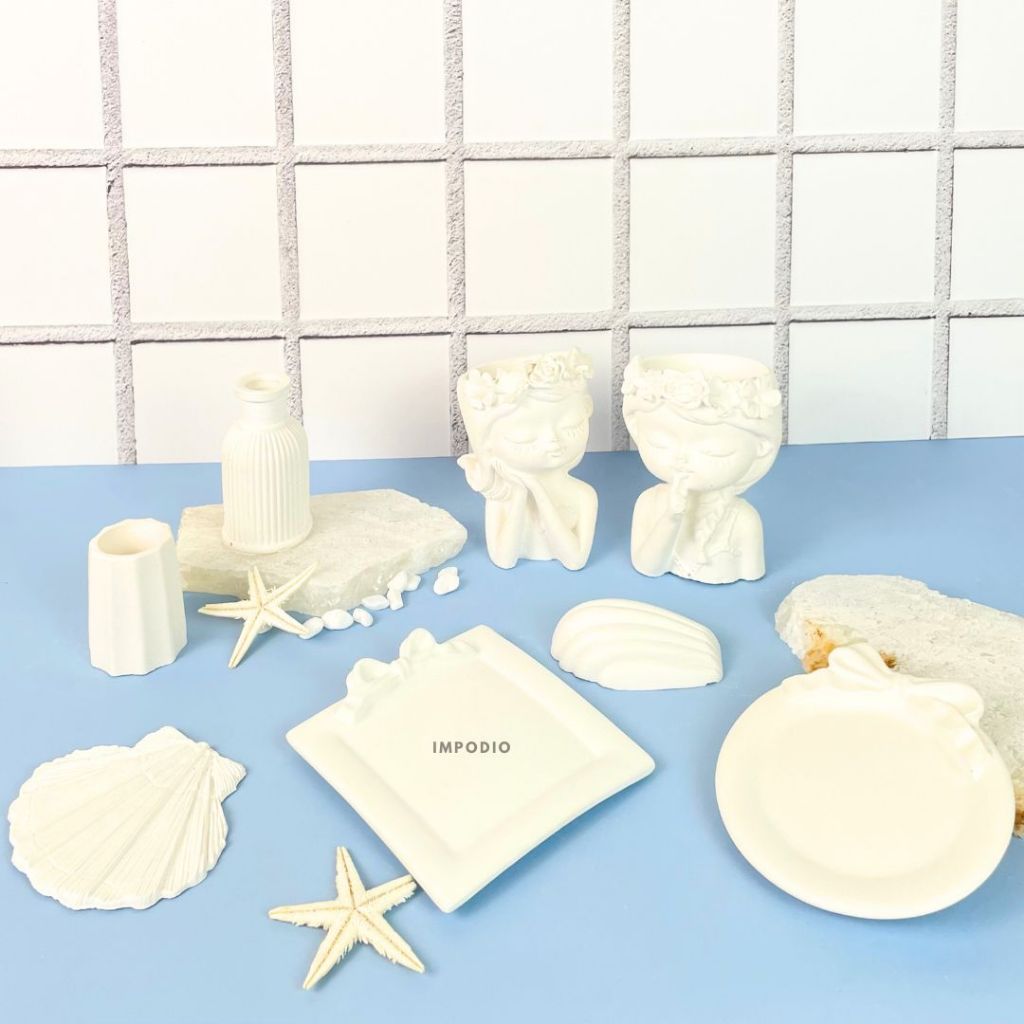 IMPODIO Props Concrete Dekorasi Rumah Minimalist - Aesthetic cement Properti Foto Produk