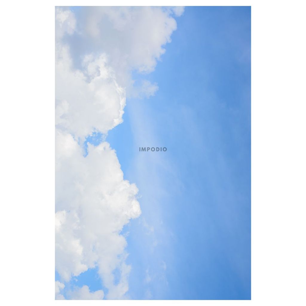 IMPODIO Background Paper Motif Awan Sky Ukuran 50 x 70 cm - Blue Cloud Latar Belakang Aesthetic Alas Fotografi Backdrop Produk