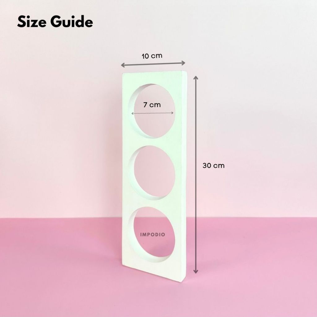 IMPODIO Geometry Triple Circle Cut Out Display - Dekorasi Props Photography Product