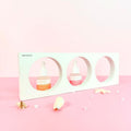IMPODIO Geometry Triple Circle Cut Out Display – Dekorasi Props - tampak samping