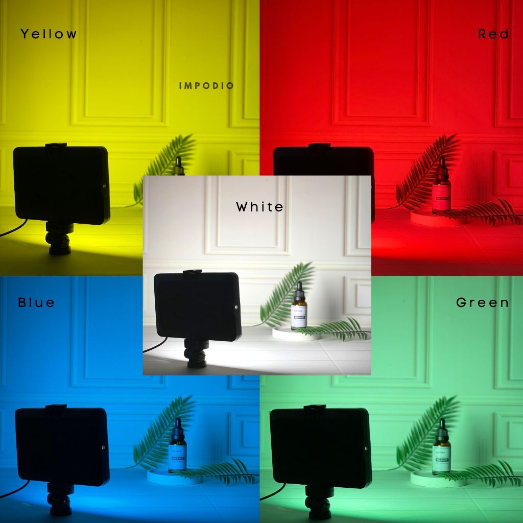 IMPODIO Paket Alasfoto LARGE + LED Fill Light - Bundle Kit Fotografi Produk