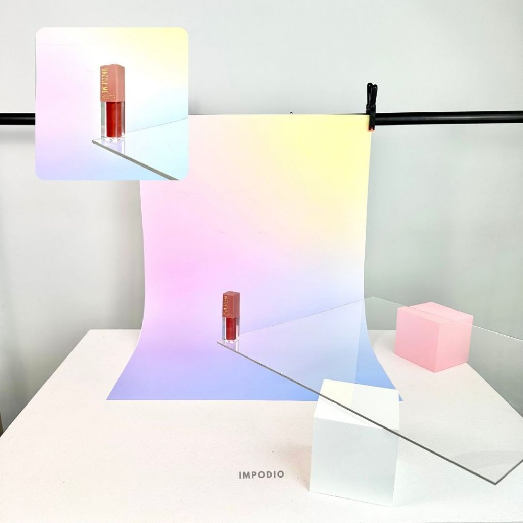 IMPODIO Background Paper Motif Rainbow Ukuran 50 x 70 cm - Latar Belakang Aesthetic Alas Fotografi Backdrop Produk