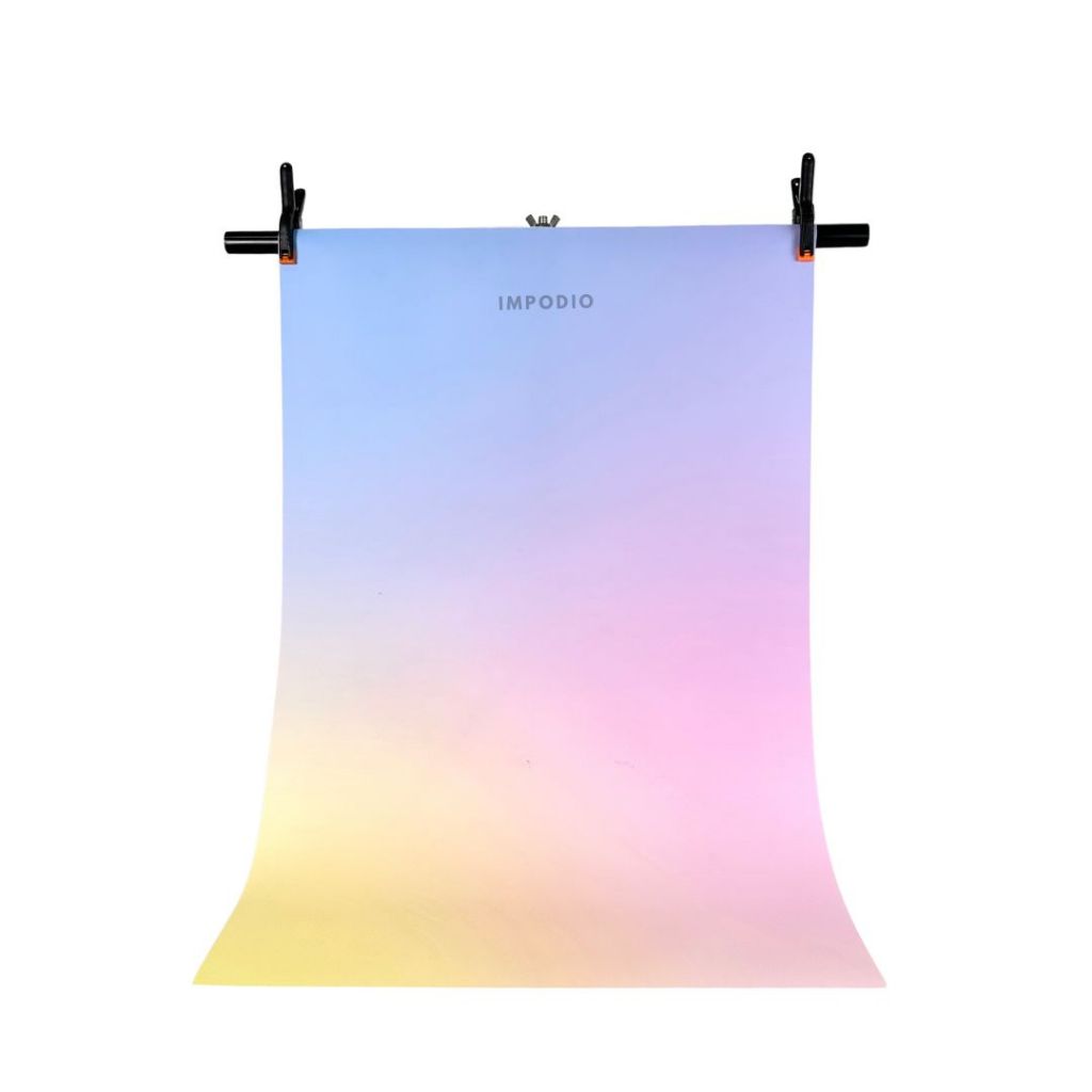 IMPODIO Background Paper Motif Rainbow Ukuran 50 x 70 cm - Latar Belakang Aesthetic Alas Fotografi Backdrop Produk