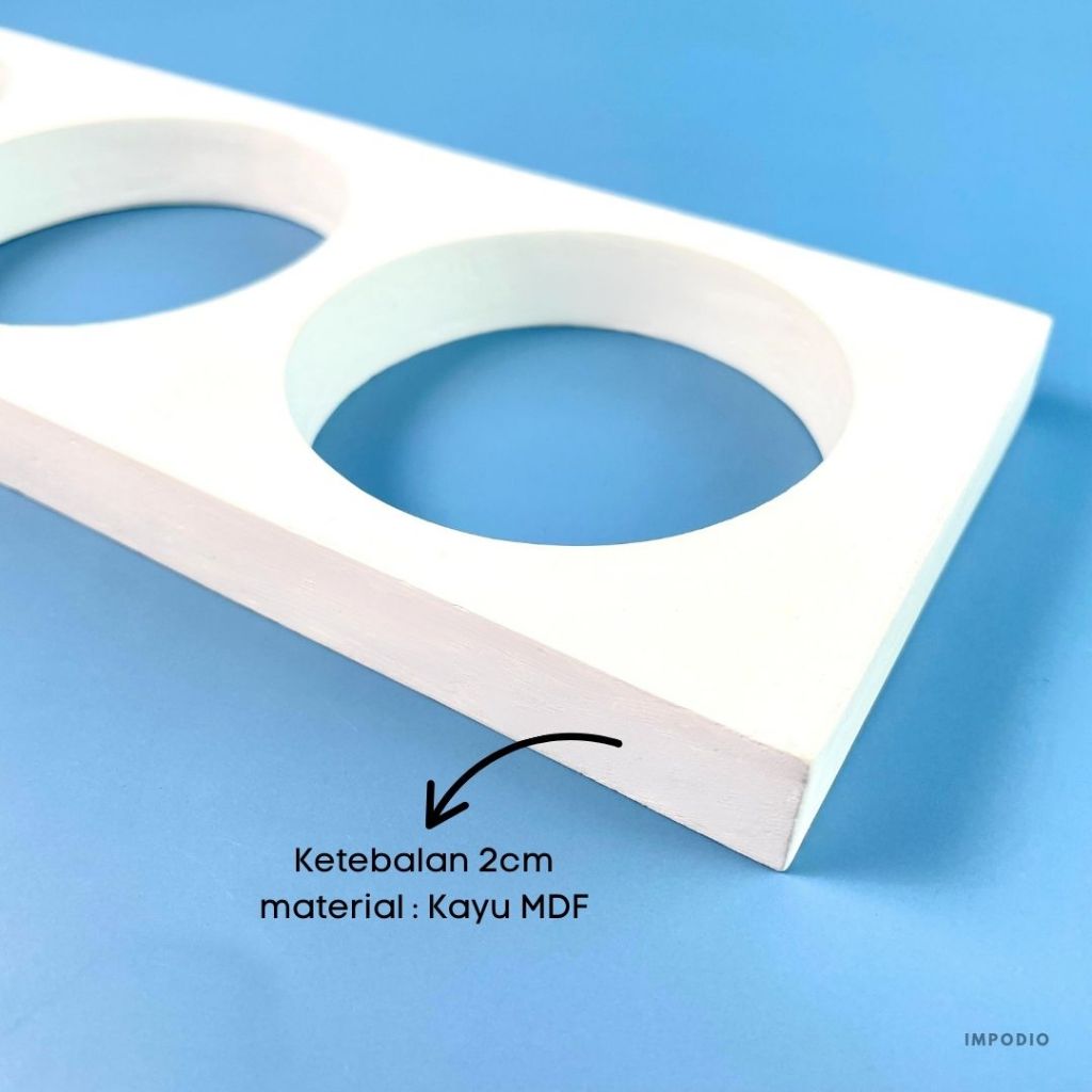 IMPODIO Geometry Triple Circle Cut Out Display - Dekorasi Props Photography Product