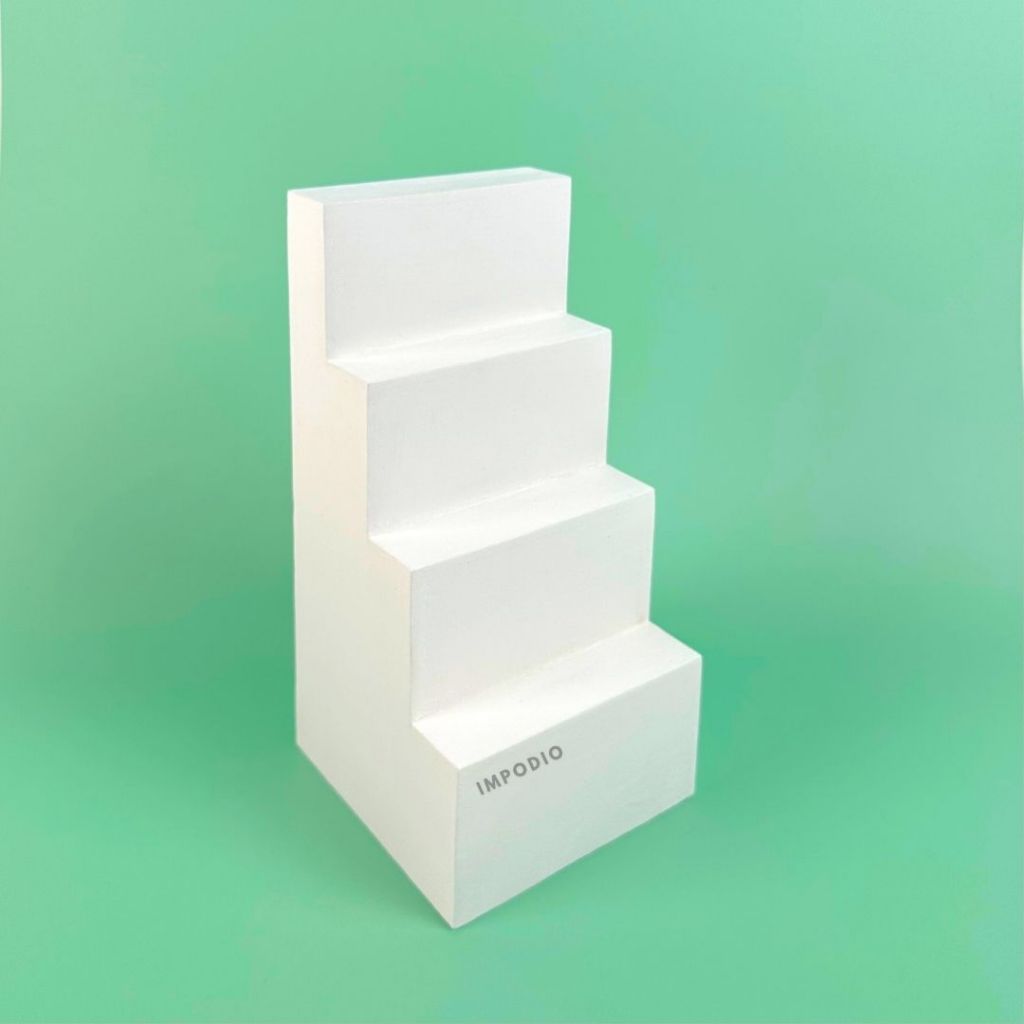 IMPODIO Geometry Tangga Ukuran 10x10x20 cm - Podium Tangga Display Skincare / acc / lainnya Props Photography