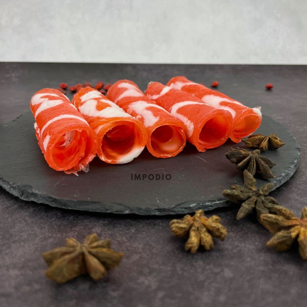 IMPODIO Rounded Stone Steak Piring batu bulat aesthetic high quality props