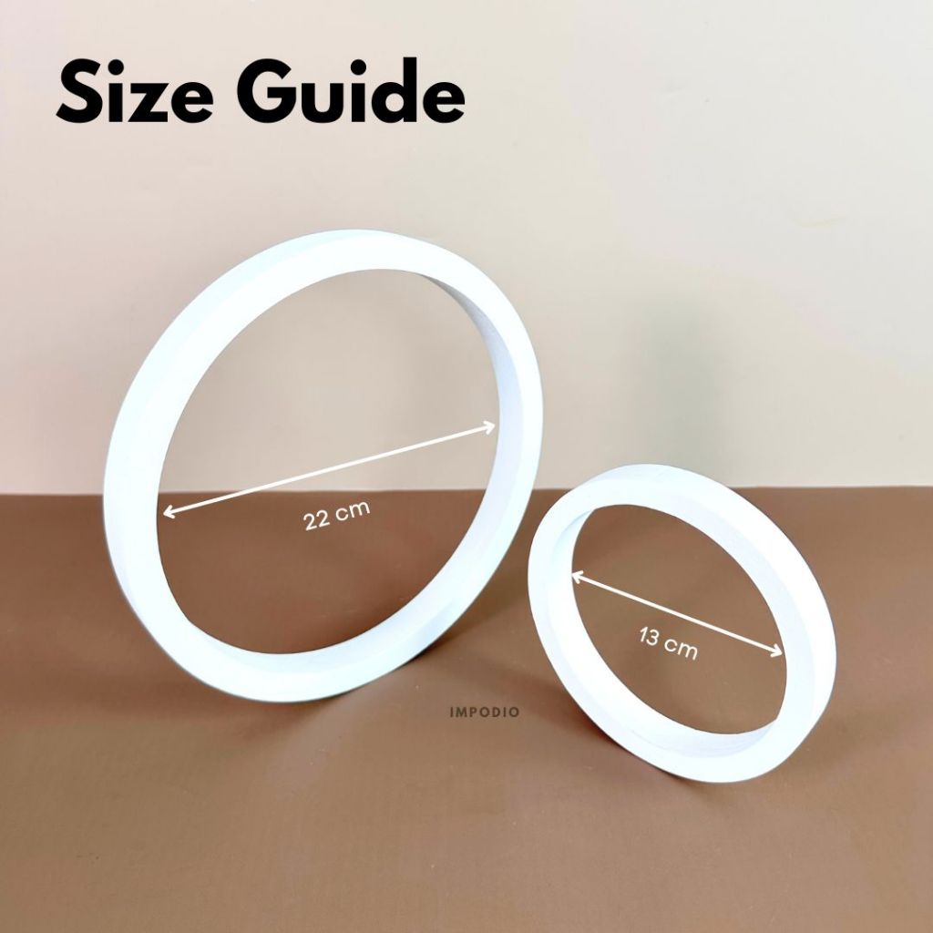 IMPODIO Set 2 pcs Geometry Circle - Round Geometry Photo Props Product Aesthetic - Podium Leveling Photography