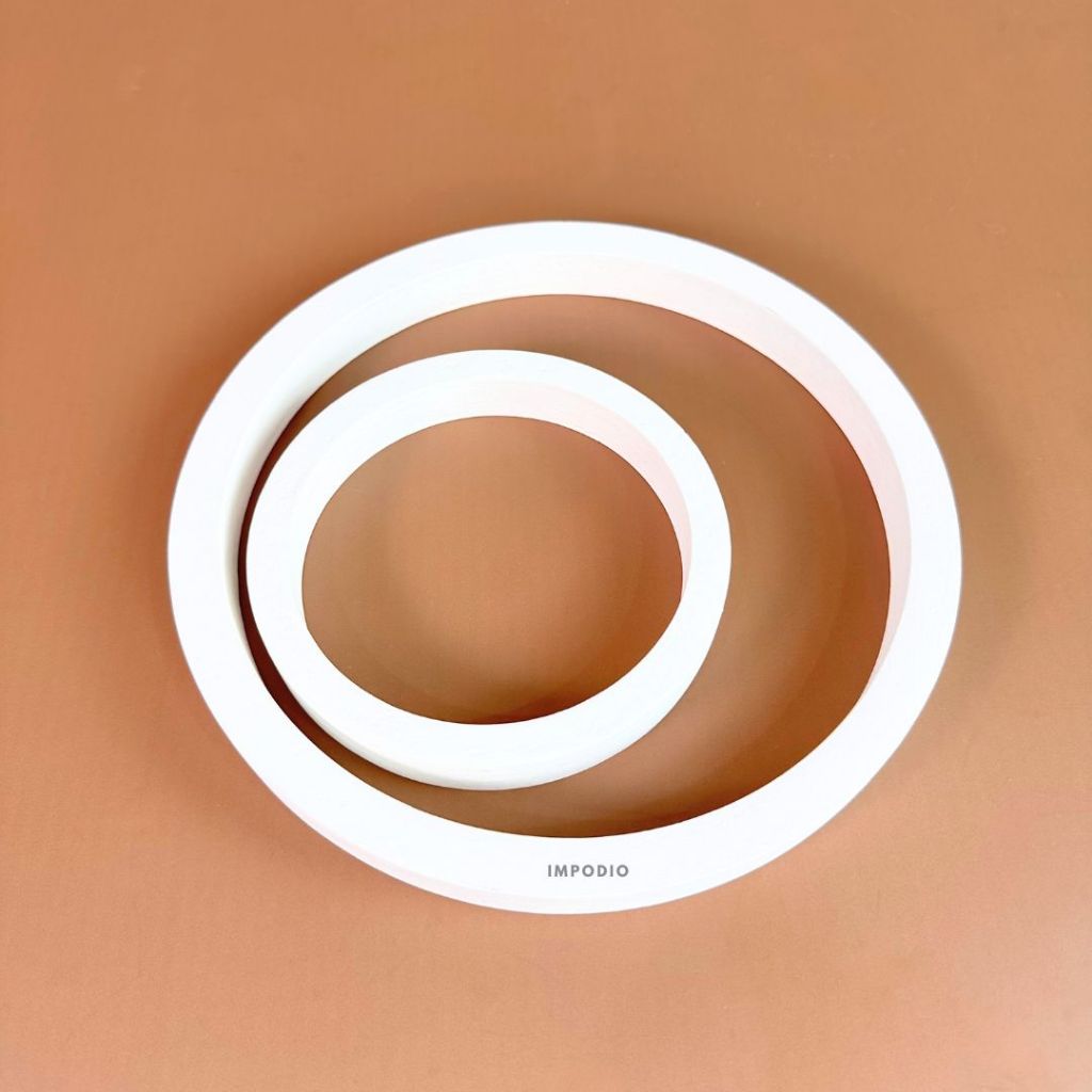 IMPODIO Set 2 pcs Geometry Circle - Round Geometry Photo Props Product Aesthetic - Podium Leveling Photography