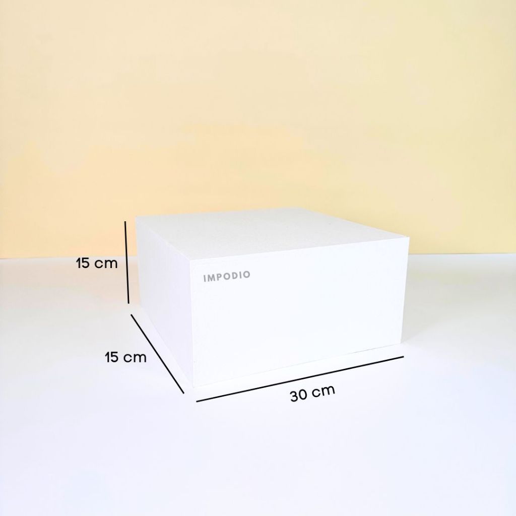 IMPODIO Podium Kotak 3 Variant Ukuran - Properti Photo Studio - kubus kotak leveling - display product photography serbaguna
