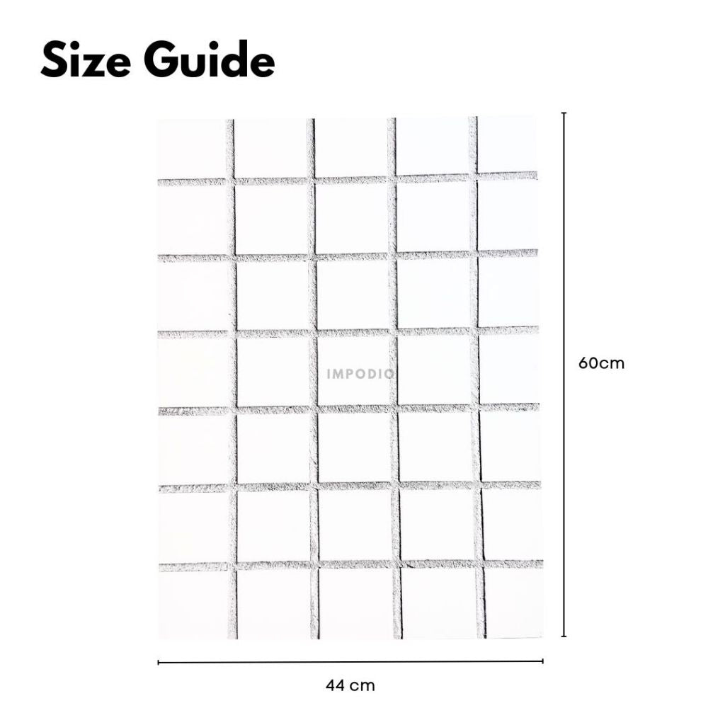 IMPODIO Alasfoto papan motif mosaic dinding 60x44 cm - background foto hardboard