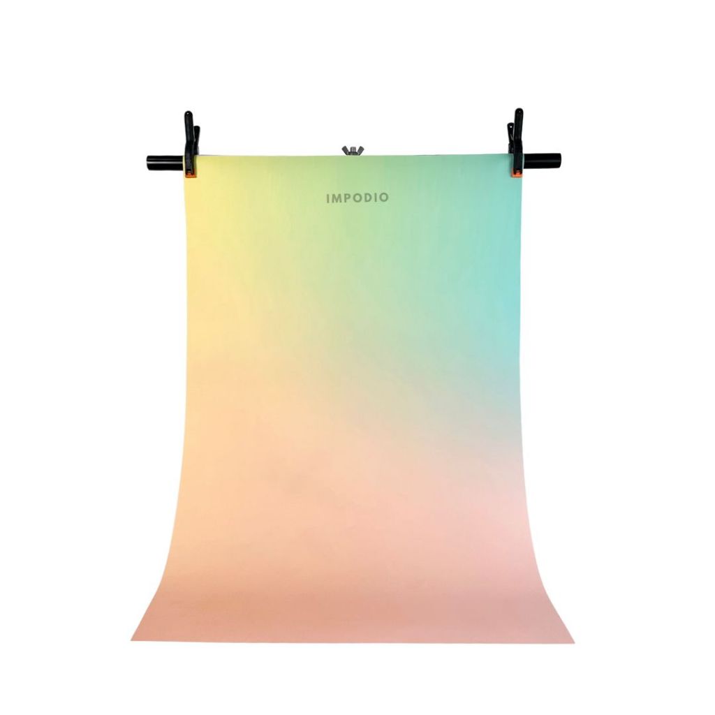 IMPODIO Background Paper Motif Rainbow Ukuran 50 x 70 cm - Latar Belakang Aesthetic Alas Fotografi Backdrop Produk