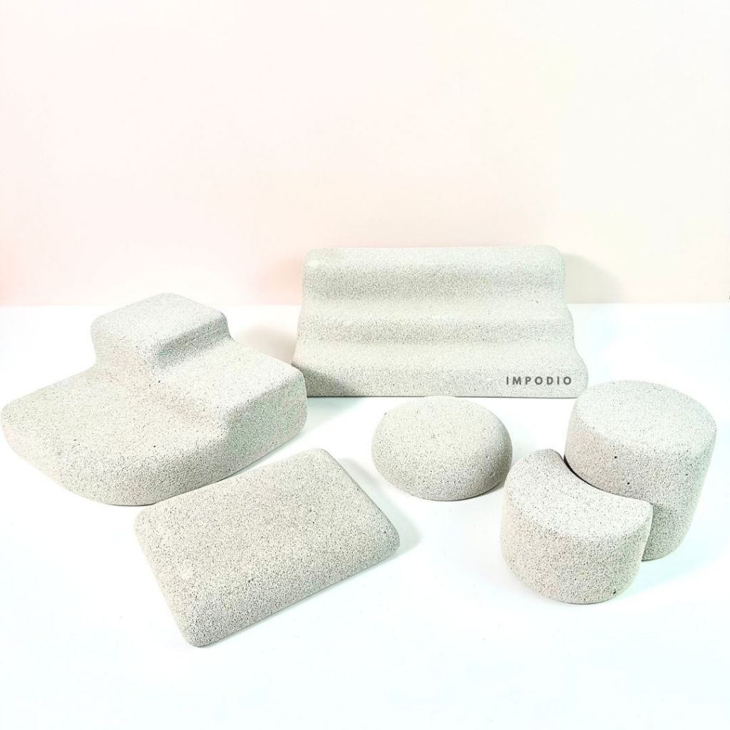IMPODIO Stone Geometry Podium Ornament Display Minimalist - Product Shooting Decoration Props Photography