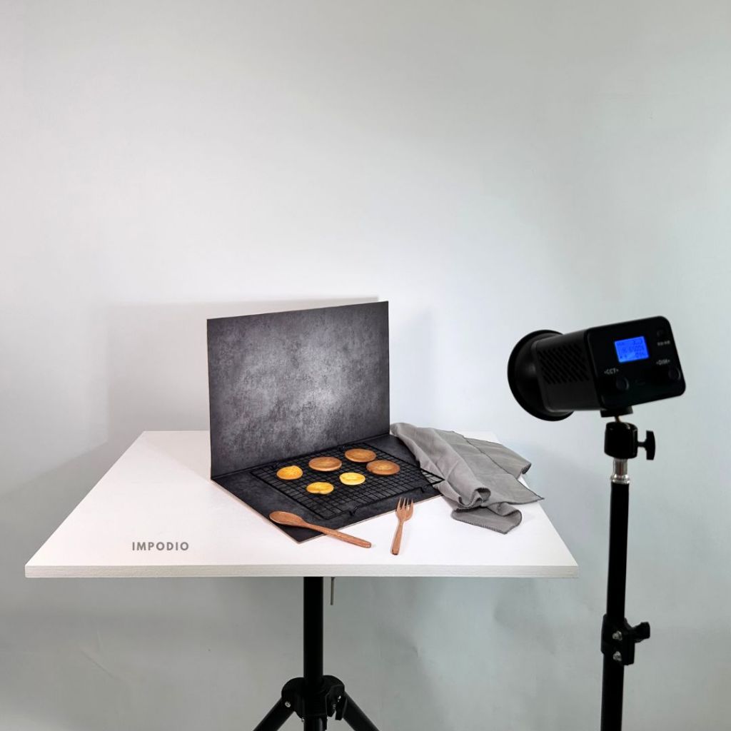 IMPODIO kaki L siku bahan resin microplastic - Invisible penyangga dudukan alasfoto / art board papan background photo