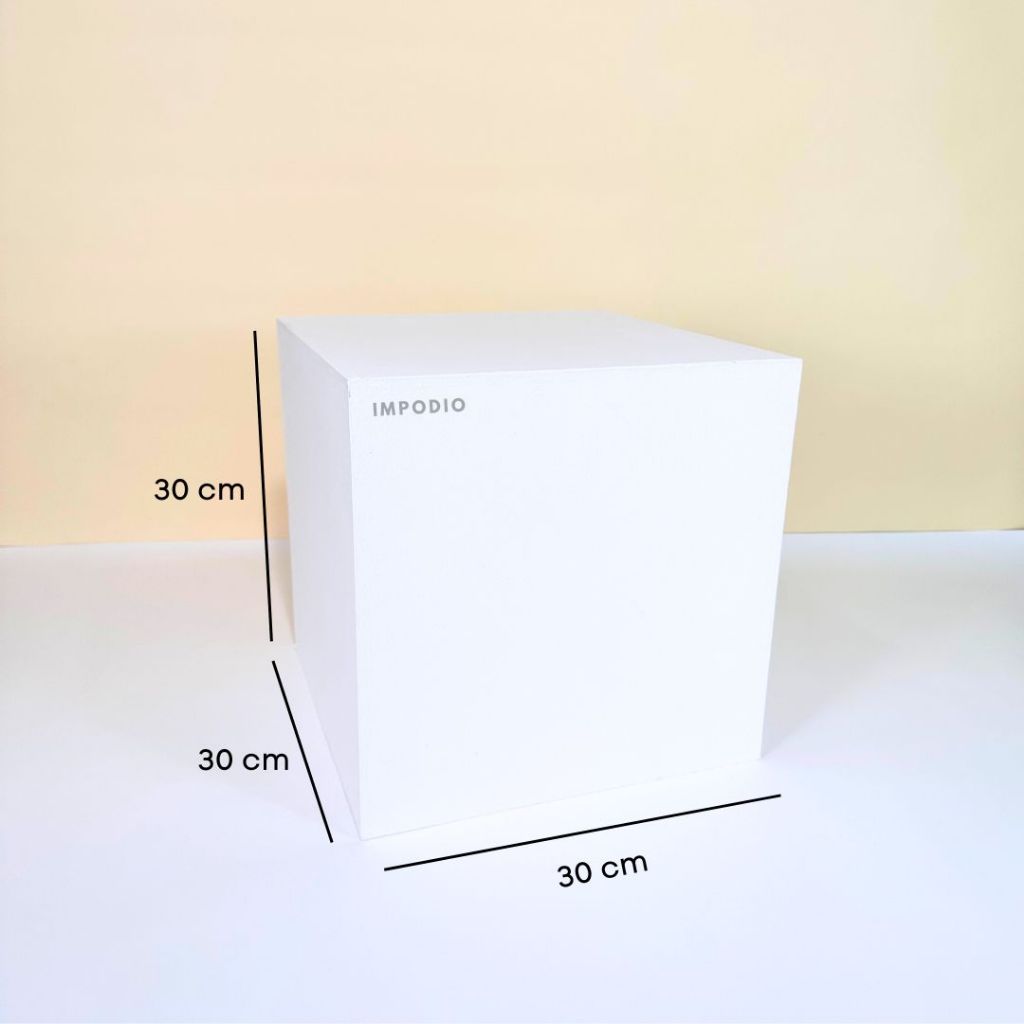 IMPODIO Podium Kotak 3 Variant Ukuran - Properti Photo Studio - kubus kotak leveling - display product photography serbaguna