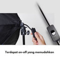 IMPODIO Lighting soflight studio softbox lampu E27 single socket - tampak samping
