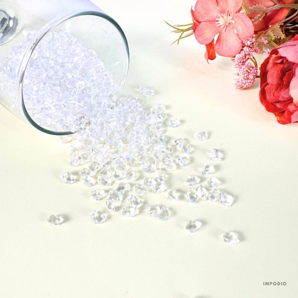 IMPODIO Kerikil es batu artificial Extra Small - ice cube fake props foto (PER CUP)