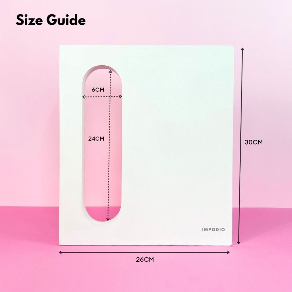 IMPODIO Geometry Window Oval Panel - Display Produk Jendela Props Photography Product