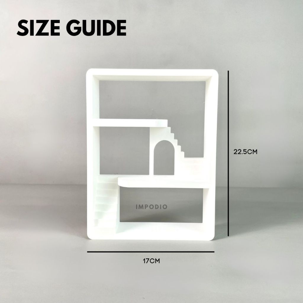 IMPODIO Rumah Miniatur Mini Bertingkat - Miniature House Room Doll House Minimalist Dekorasi Props Foto Produk