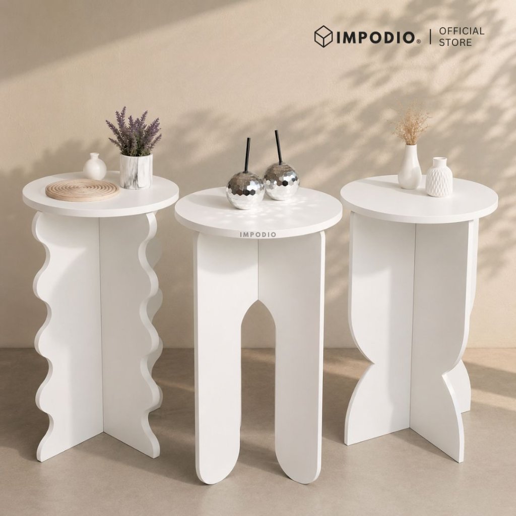 IMPODIO Podium Display Portable Aesthetic – Meja Display untuk Booth, Etalase, Pameran & Event