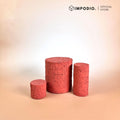 IMPODIO Set 3 PCS Mini Geometry Texture Cylinder Podium Terracotta – Properti Foto Produk Display Stand Aesthetic