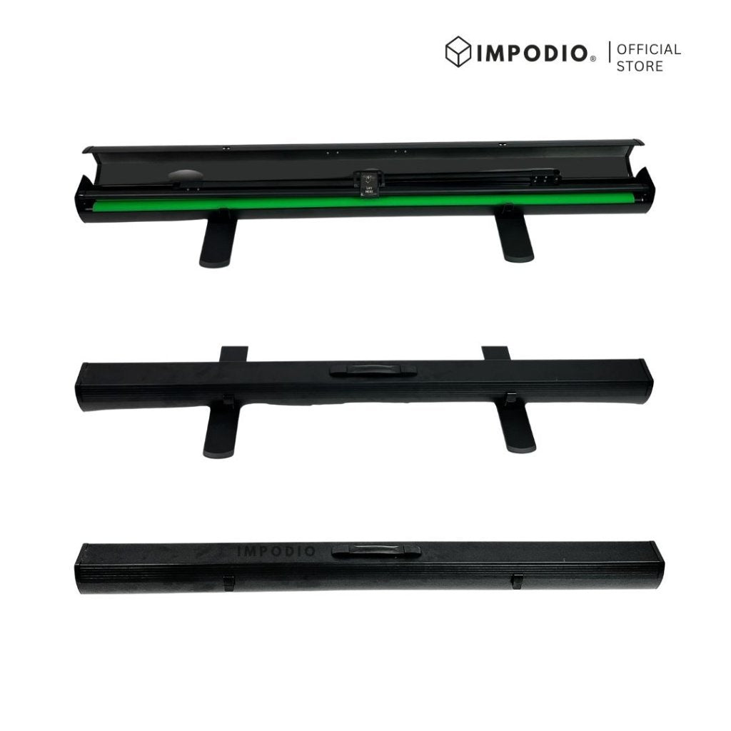 IMPODIO Green Screen 150x200cm Roll Up Portable Pull Up Stand Ground – Backdrop Background Foto Studio, Video, Live Streaming, Chroma Key & Konten Kreator