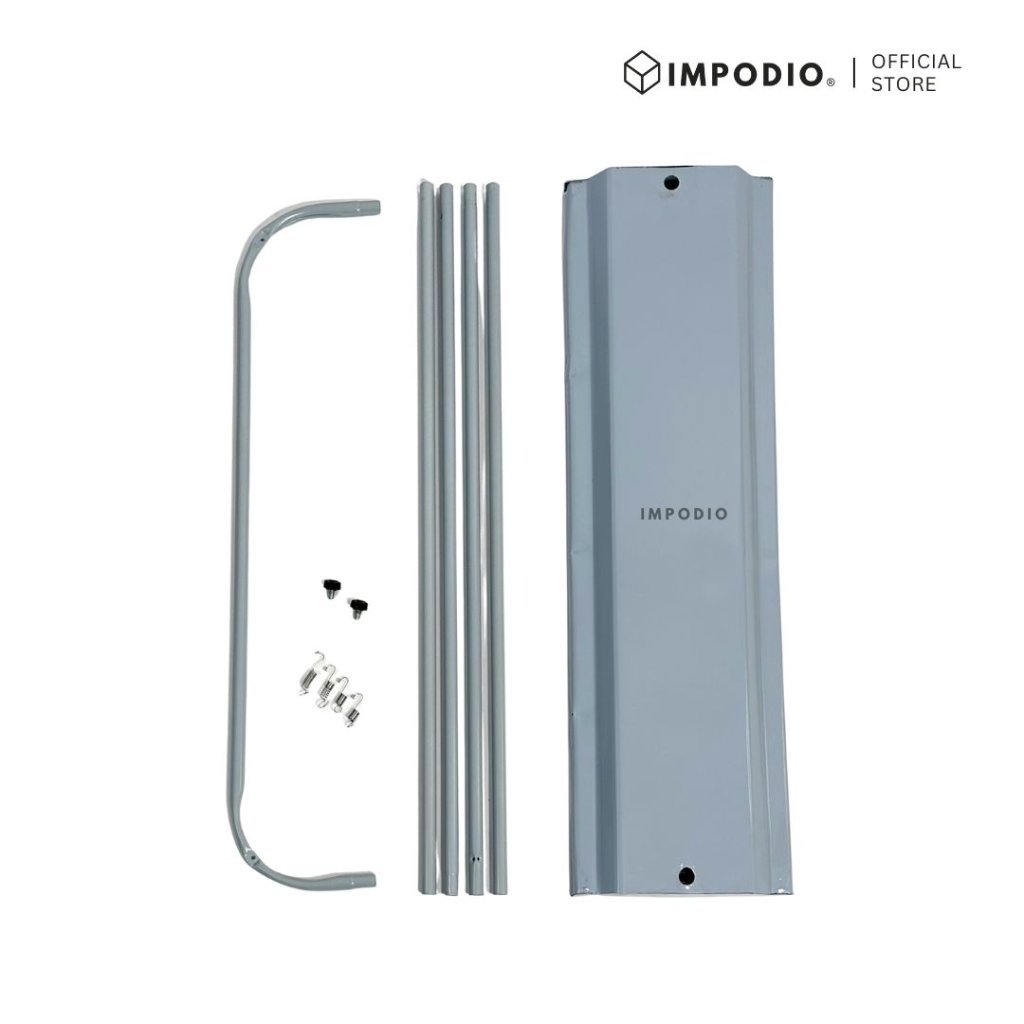 IMPODIO Banner Standing Frame Poster Display 80x180cm - Stand Banner Custom Kokoh untuk Promosi Toko Cafe Pameran dan Event Organizer