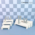 IMPODIO Rak Hoop Display Susun Produk Kayu Minimalis Set 3 Ukuran - Stand Foto Produk Aesthetic Mix Warna