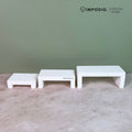 IMPODIO Rak Hoop Display Susun Produk Kayu Minimalis Set 3 Ukuran - Stand Foto Produk Aesthetic Mix Warna