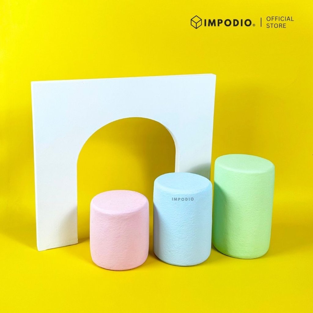 IMPODIO Mini Podium Silinder Geometry Bulat Pastel – Properti Foto Produk, Display Stand, Flatlay, Dekorasi Meja Estetik