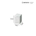 IMPODIO Display Stand Kayu Motif Terrazzo - Kubus Geometri Display Props foto Produk Skincare & Perhiasan