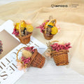 IMPODIO mini preserved flower basket – mini bouquet keranjang dekorasi aesthetic untuk foto produk & gift