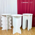 IMPODIO Podium Display Portable Aesthetic – Meja Display untuk Booth, Etalase, Pameran & Event