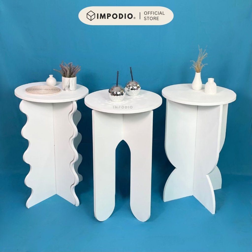 IMPODIO Podium Display Portable Aesthetic – Meja Display untuk Booth, Etalase, Pameran & Event