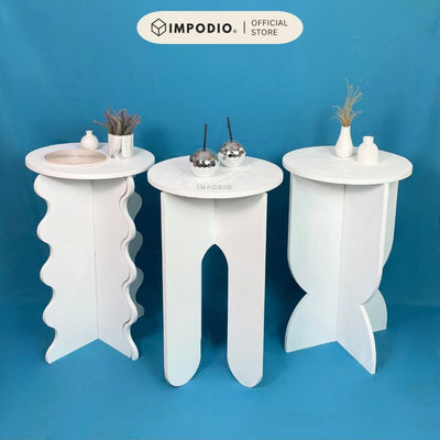 IMPODIO Podium Display Portable Aesthetic – Meja Display untuk Booth, Etalase, Pameran & Event