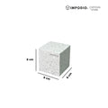 IMPODIO Display Stand Kayu Motif Terrazzo - Kubus Geometri Display Props foto Produk Skincare & Perhiasan