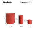 IMPODIO Set 3 PCS Mini Geometry Texture Cylinder Podium Terracotta – Properti Foto Produk Display Stand Aesthetic