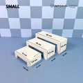 IMPODIO Rak Hoop Display Susun Produk Kayu Minimalis Set 3 Ukuran - Stand Foto Produk Aesthetic Mix Warna