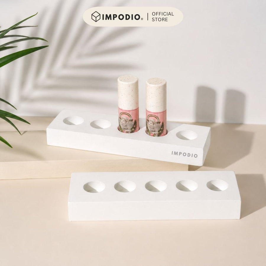 IMPODIO Tatakan display lipstick lip cream/parfum/ essential oil 5 slot showcase retail & properti foto produk
