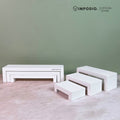 IMPODIO Rak Hoop Display Susun Produk Kayu Minimalis Set 3 Ukuran - Stand Foto Produk Aesthetic Mix Warna