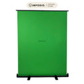 IMPODIO Green Screen 150x200cm Roll Up Portable Pull Up Stand Ground – Backdrop Background Foto Studio, Video, Live Streaming, Chroma Key & Konten Kreator