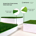 IMPODIO Podium Kotak Alas Rumput Sintetis Ukuran 15x15cm - Props Foto Produk Display Risers Miniatur Action Figure Aesthetic Studio Foto