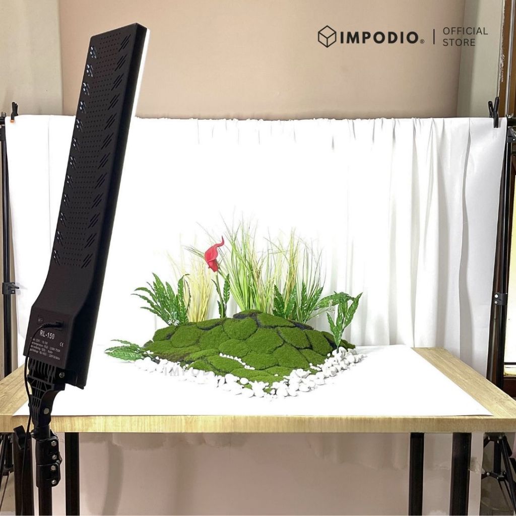 IMPODIO LuxBlade 100W Soft Light - Lampu Studio Live Stream & Foto Produk 2500 - 6500k + Tripod stand