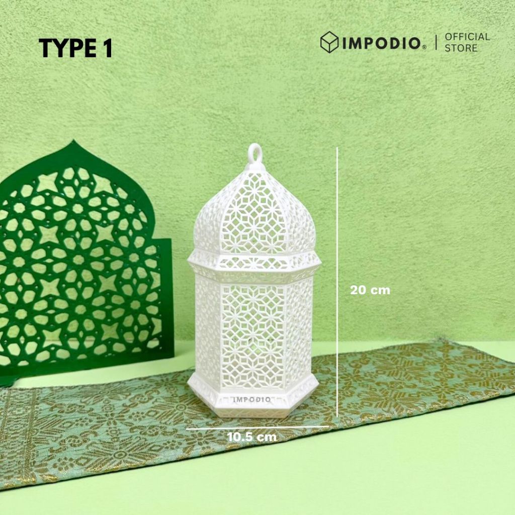 IMPODIO Ornamen Ramadhan Minimalis / Pajangan Meja Dekorasi Masjid Lebaran / Properti Foto Idul Fitri Masjid Bulan Sabit Aesthetic