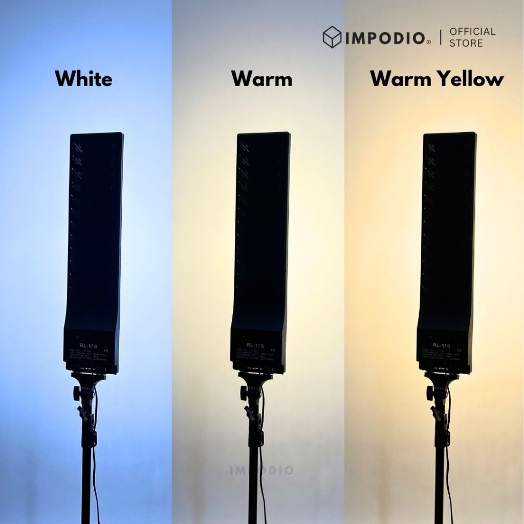 IMPODIO LuxBlade 100W Soft Light - Lampu Studio Live Stream & Foto Produk 2500 - 6500k + Tripod stand