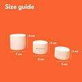 IMPODIO Set 3pcs Display Stand Mini Fluted – Props Foto, Tatakan - detail produk