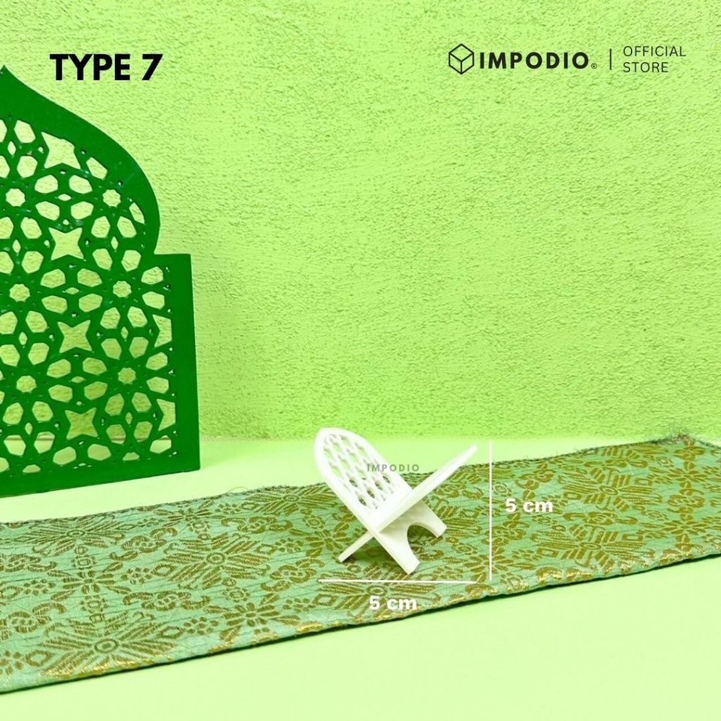 IMPODIO Ornamen Ramadhan Minimalis / Pajangan Meja Dekorasi Masjid Lebaran / Properti Foto Idul Fitri Masjid Bulan Sabit Aesthetic