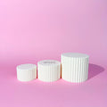 IMPODIO Set 3pcs Display Stand Mini Fluted – Props Foto, Tatakan