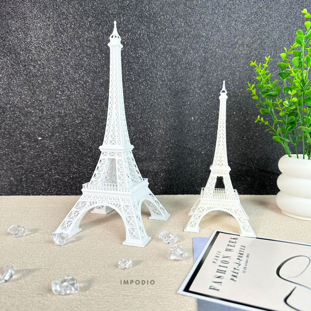 IMPODIO Miniatur Menara Eiffel Dan Pisa – Pajangan Dekorasi & Properti - tampak samping