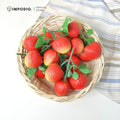 IMPODIO Replika Buah Leci Palsu Artificial Bertangkai - Properti Foto Produk Makanan & Dekorasi