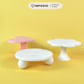 IMPODIO Stand Cake Aesthetic - Tatakan Kue Bentuk bulat Hati Bunga /Properti Dekorasi Meja Event & Display Aesthetic